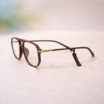 Vintage Brown Rectangular Eyeglasses - Roos Eyewear - Image 3