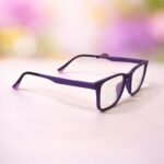 Trendy Purple Eyewear Frame with Soft Grip Temples - Roos Eyewear - Image 4