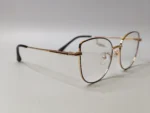 Black & Gold Square Metal Eyeglasses - Roos Eyewear - Image 4