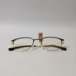 Elegant Black & Gold Rectangular Spectacle Frame - Roos Eyewear - Image 2