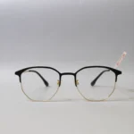 Elegant Black & Gold Rectangular Spectacle Frame - Roos Eyewear