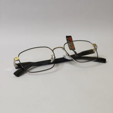Black & Gold Square Metal Eyeglasses – Roos Eyewear