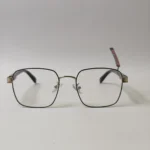 Black & Gold Square Metal Eyeglasses – Roos Eyewear - Image 2