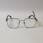 Black & Gold Square Metal Eyeglasses – Roos Eyewear - Image 3