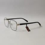 Black & Gold Square Metal Eyeglasses – Roos Eyewear - Image 4