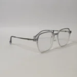 Clear Gray Square Glasses Frame - Roos Eyewear - Image 5