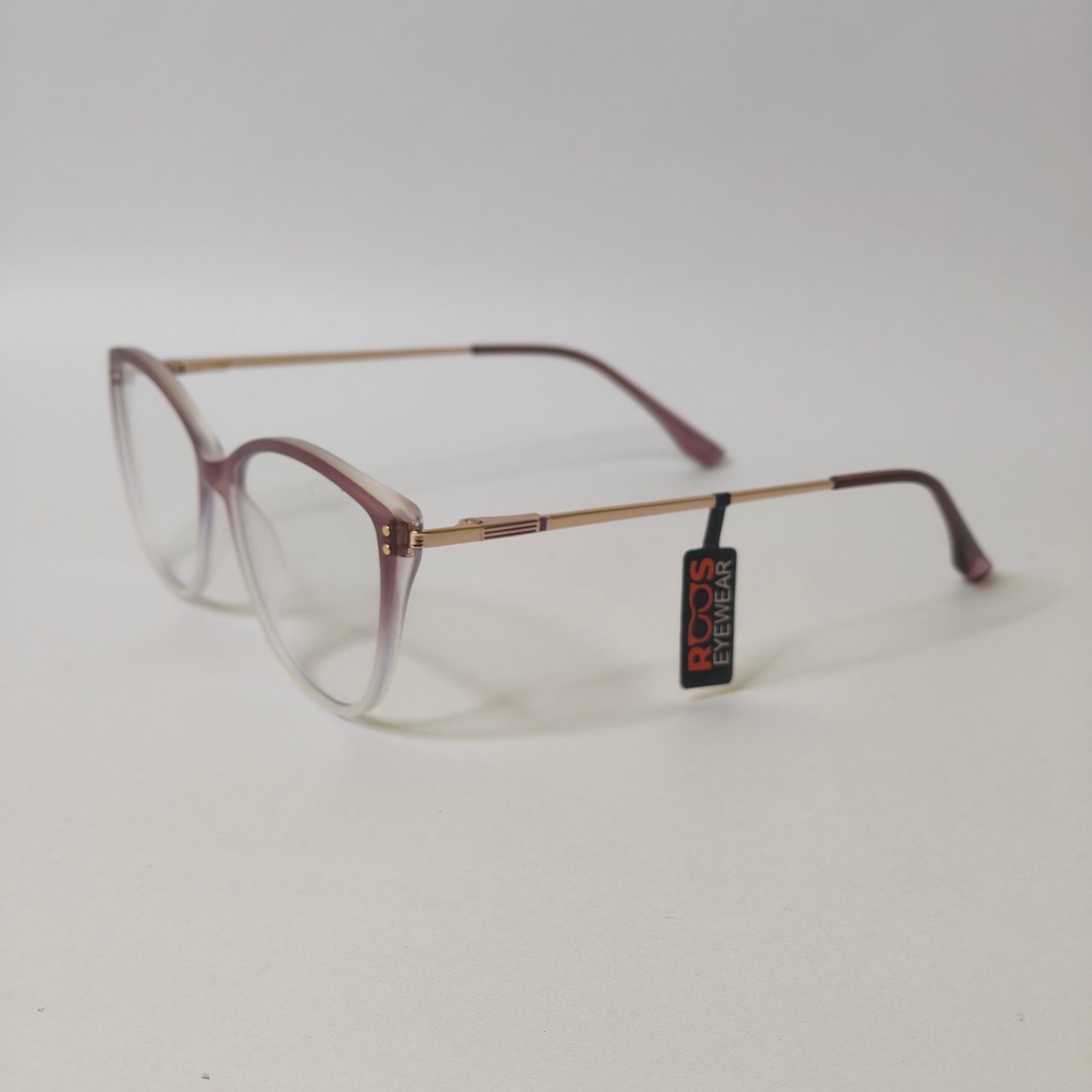 refocus_ok Rose Transparent Eyeglasses Frame - Roos Eyewear - Image 1