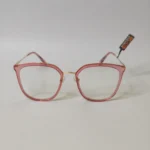 Blush Pink Square Frame Glasses – Roos Eyewear - Image 3