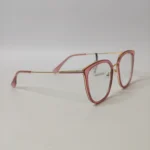 Blush Pink Square Frame Glasses – Roos Eyewear - Image 5