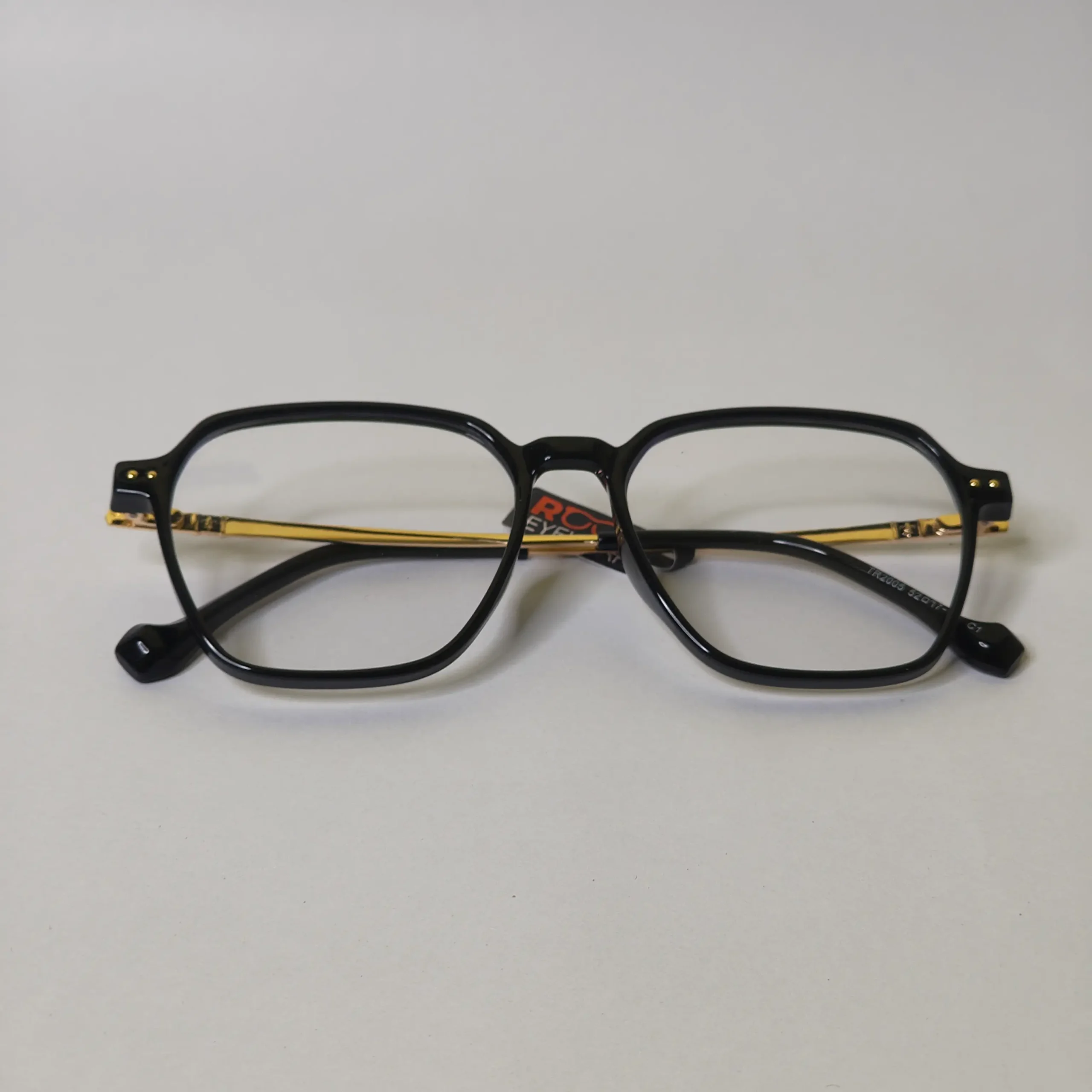 IMG_20251227_173407247 Black Geometric Square Eyeglasses – Roos Eyewear - Image 1
