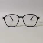 Black Geometric Square Eyeglasses – Roos Eyewear - Image 2