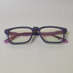Trendy Purple Eyewear Frame with Soft Grip Temples - Roos Eyewear - Image 2