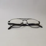 Black Metal Square Eyeglasses – Roos Eyewear - Image 2