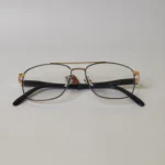 Luxury Black Metal Eyeglasses with Gold Bridge - Roos Eyewear - Image 2