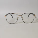 Luxury Black Metal Eyeglasses with Gold Bridge - Roos Eyewear - Image 3