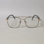 Luxury Black Metal Eyeglasses with Gold Bridge - Roos Eyewear