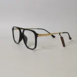 Retro Square Eyeglasses Matte Black - Roos Eyewear - Image 4