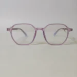 Transparent Lilac Square Eyeglass Frame - Roos Eyewear - Image 2