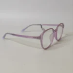 Transparent Lilac Square Eyeglass Frame - Roos Eyewear - Image 3