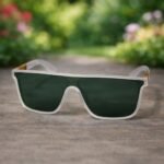 Modern White Wraparound Sunglasses – Roos Eyewear