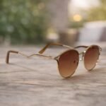 Gold Round Brown Sunglasses – Roos Eyewear - Image 5