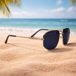 Gold Bridge Square Aviator Sunglasses – Roos Eyewear - Image 4