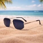 Gold Bridge Square Aviator Sunglasses – Roos Eyewear - Image 5