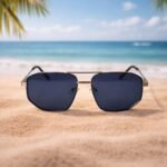 Gold Bridge Square Aviator Sunglasses – Roos Eyewear - Image 2