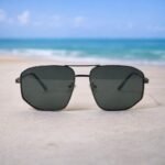 Matte Black Square Aviator Sunglasses – Roos Eyewear