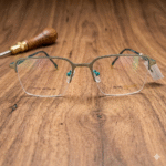 Square Blue Ass Frame Eyeglasses – Roos Eyewear - Image 2