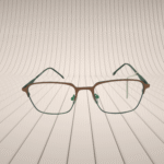 Square Light Orange Frame Eyeglasses – Roos Eyewear - Image 4